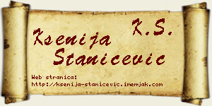 Ksenija Stanićević vizit kartica